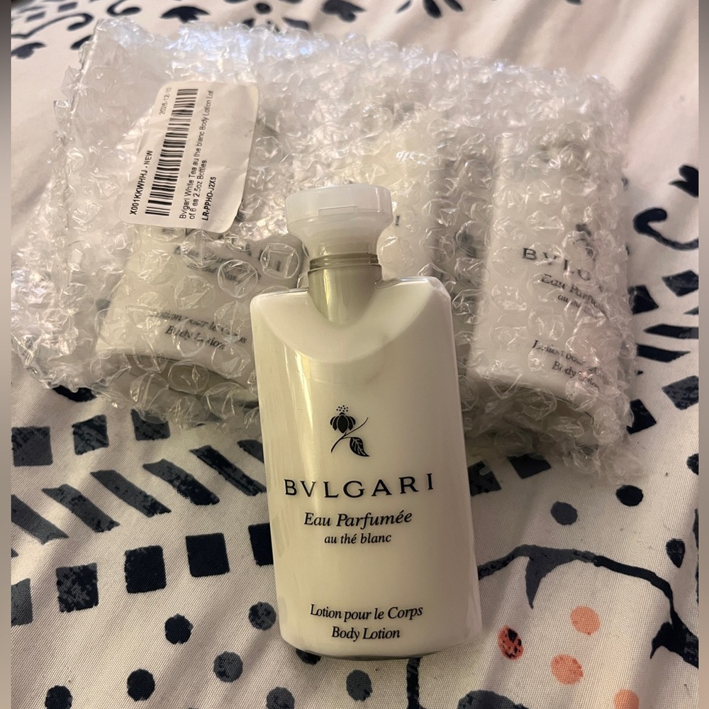 5 New!! Bvlgari au the blanc body lotion 2.5 oz